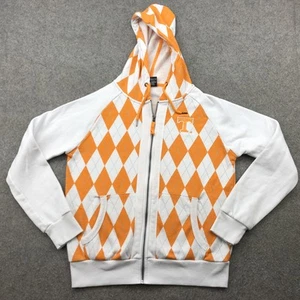 Tennessee Volunteers Hoodie Womens Medium Argyle Zip Up Sweatshirt NCAA - Picture 1 of 10