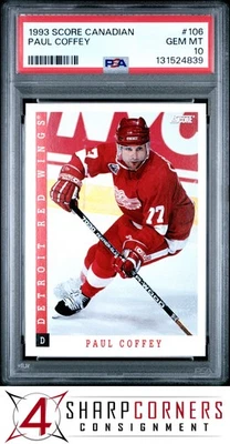 1993 SCORE CANADIAN #106 PAUL COFFEY KINGS HOF POP 3 PSA 10 - Image 1 of 2