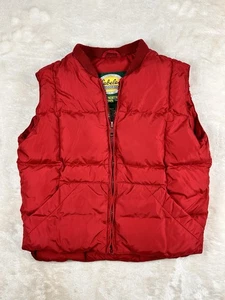 Cabelas Vest Kids Sz XS Red Premier GOOSE DOWN PUFFER Quilted Full Zip Outdoors - Picture 1 of 6