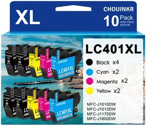 LC401XL Cartucce di inchiostro ad alta resa compatibili per stampante Brother 401XL LC 401... - Foto 1 di 7