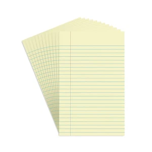 Staples Notepads 5" x 8" Narrow Ruled Canary 50 Sh./Pad 12 Pads/PK TR57293/18601 - Picture 1 of 8