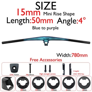 Angle: 4°/5° Mountain Bike Drop Bar for XC Sweep Up To 6° Sweep Back Tilt 7° - Picture 1 of 38