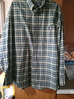 John Ashford Men's Long Sleeve Brown, Blue & Green Plaid Shirt, Size XXL - Image 1 of 4