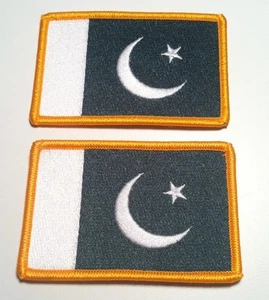 2 Banderas de Pakistán Parche de Hierro Táctico Emblema Paquistaní Bordado - Imagen 1 de 1