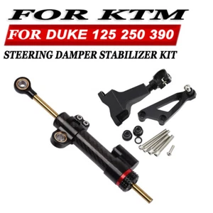 CNC Steering Damper Stabilizer Bracket Kit For KTM DUKE 125 200 390 2013-2016 - Imagen 1 de 6