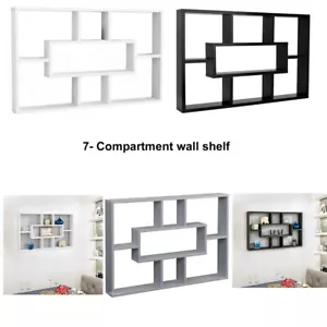 Stylish Space Saving Floating Wall Shelves Bookshelf Storage Unit Display Shelf - Picture 1 of 23