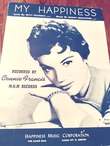 SPARTITI MUSICALI LA MIA FELICITÀ REGISTRATI DA CONNIE FRANCIS 1955 - Foto 1 di 3
