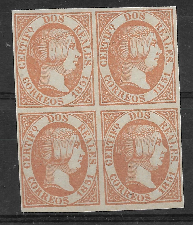 SPAIN Sc# 8 Block of 4 FORGERY - Image 1 of 1