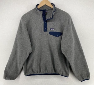 PATAGONIA Sweatshirt Youth XXL 16-18 Synchilla Snap T Fleece Pullover Gray - Picture 1 of 13