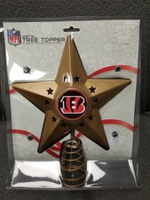 NIP NFL Cincinnati Bengals Metal Star Tree Topper -   