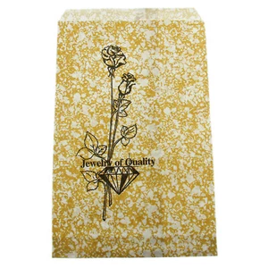 Gold Rose Style Paper Gift Bags For Jewelry Merchandise Shopping 6x9 Pack Of 100 - Picture 1 of 5