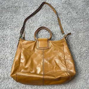 Hobo Sheila Tote Light Brown Satchel Bag Leather Double Handle - Picture 1 of 11