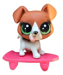 Littlest Pet Shop Buster Boodles puntatore tedesco racconti per cani marrone crema #82 LPS - Foto 1 di 8