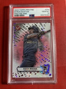 BYRON BUXTON 2023 Topps PRISTINE graded card PINK REFRACTOR #'d /15 PSA GEM 10 - Picture 1 of 12