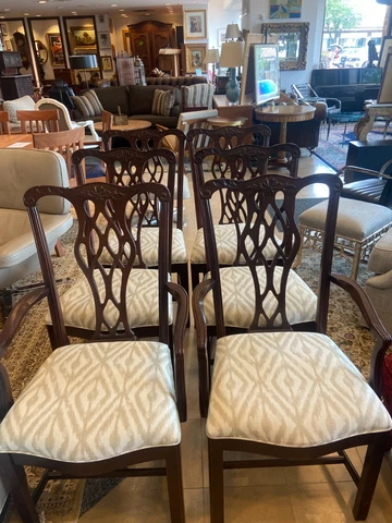Chippendale Dining Chairs (Set of 8) Cover