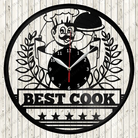 Best Cook Vinyl Wall Clock Made Of Vinyl Record Fan Art Handmade Best Gift #2 Cover