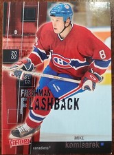 2003-04 UPPER DECK VICTORY MIKE KOMISAREK FRESHMAN FLASHBACK CARD #FF26 NM/MT