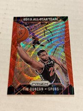 2015-16 PANINI PRIZM TIM DUNCAN 249/350 ALL-STAR RED RUBY WAVE SPURS SP 