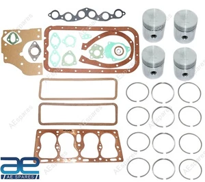Engine Overhaul Gasket Kit With Pistons For Willys CJ2A CJ3A M38 MB 4-134 L Eng - Picture 1 of 8