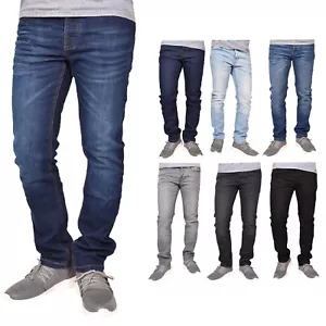 Pantalones de mezclilla elásticos de ajuste ajustados para hombre Crosshatch 30 - 40 Reino Unido - Imagen 1 de 61