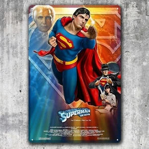 Póster metálico de la película Superman - Letrero de hojalata coleccionable - 20x30 cm - Imagen 1 de 5