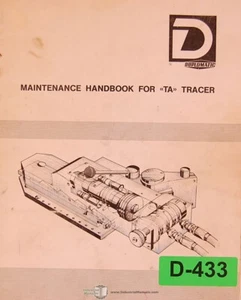 Instrucciones de mantenimiento y manual de piezas Duplomatic TA Tracer - Imagen 1 de 3