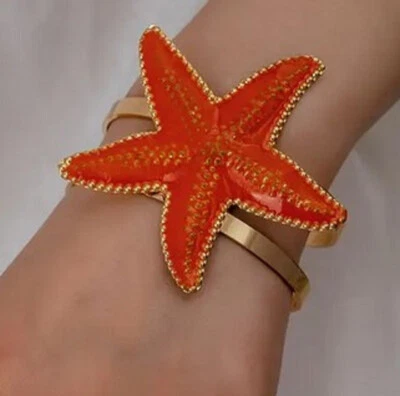 Pulseras brazalete grueso azul coral estrella de mar Foto 1 de 4
