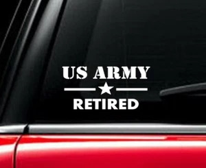 US Army Retired Decal Vinyl Car Window Sticker ANY SIZE - Picture 1 of 1