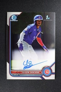 2022 Bowman Chrome Baseball Yeison Santana 1st Auto Autograph Card G