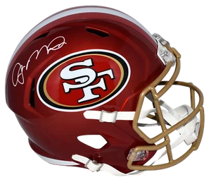 JOE MONTANA SIGNED SAN FRANCISCO 49ERS FULL SIZE FLASH SPEED HELMET FANATICS - Picture 1 of 1