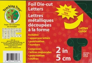 Teacher Resource Foil Die-Cut Letters 104 Characters! GREEN 2" Letters Numbers.. - Picture 1 of 2