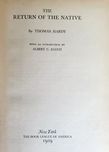 The Return of the Native by Thomas Hardy - Antique Hardcover - Picture 1 of 7