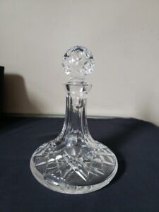 PREOWNED WATERFORD CRYSTAL LISMORE SHIPS DECANTER 8" TALL EXCELLENT CONDITION 
