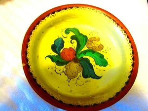 1983 Vintage Norwegian Rosemaling VOLKSKUNST HOLZSCHALE signiert Hellen Nordahl - Bild 1 von 7