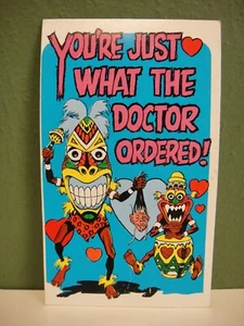 Topps Insult Postcard #19 You're Just What The Doctor Ordered Valentine Monster - Picture 1 of 10