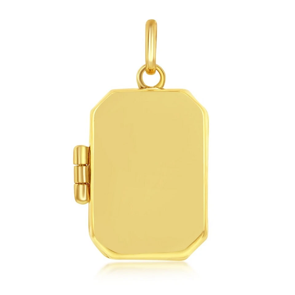 14K Yellow Gold Rectangle Locket Pendant - Image 1 of 1