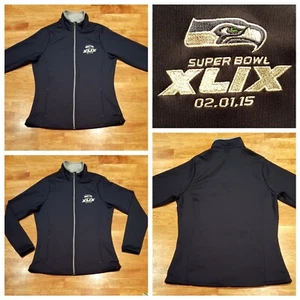 Women's Seattle Seahawks SUPER BOWL XLIX 02/01/15 Full Zip Antigua Jacket, Sz S  - Picture 1 of 12