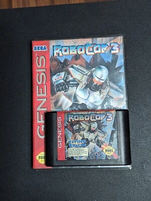 RoboCop 3 (Sega Genesis, 1993) With Case, Tested And Working - Image 1 of 4