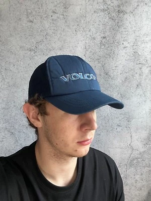 Volcom Vintage Men’s Trucker Cap Embroidered Logo Y2K One Size Blue Adjustable - Image 1 of 4