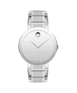 Movado 39mm Sapphire Silver Mirror Dial Men's Watch 0607178 - Picture 1 of 1