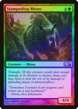 Stampeding Rhino FOIL Magic 2010 / M10 NM Green Common MAGIC MTG CARD ABUGames