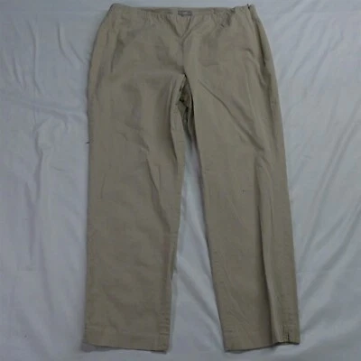 J.Jill 10 Khaki Side Zip Slim Chino Pants - Image 1 of 4