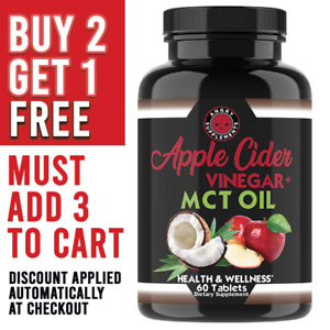 Apple Cider Vinegar + MCT Coconut Oil Sugar & Weight Control, Memory Aid (1-PK)