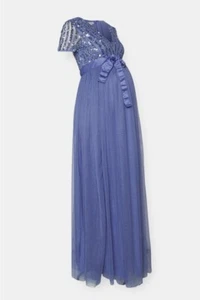 Schwangerschaft Abendkleid, fliederfarben, Umstandsmode, Größe 38, Gebraucht - Bild 1 von 4