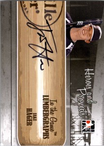 2011 ITG Heroes and Prospects Lumbergraphs Autographs #JHA Jake Hager S2