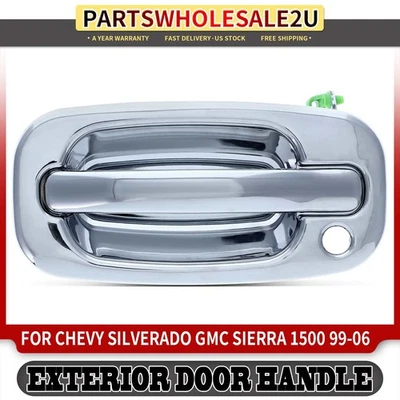 Exterior Door Handle With Keyhole for Chevy Silverado 1500 GMC Upgraded Metal - Изображение 1 из 4