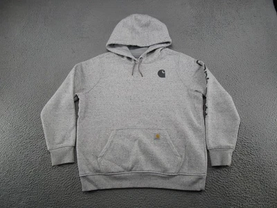 Sudadera con Capucha Carhartt Clarksburg Spellout Mujer L Gris Relajado 102791 Leer Foto 1 de 4