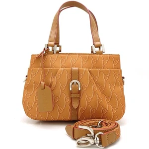 Borsa a mano Roberta di Camerino 2 vie tela/pelle marrone/352230 - Foto 1 di 7