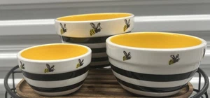 Terramoto Keramik Hummel & gelb stapelbar 3 Schüssel Set - Bild 1 von 7
