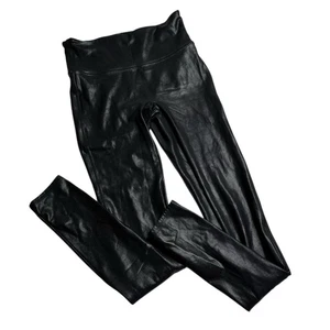 SPANX schwarze Kunstleder Leggings Damen Größe Small Herbst Schrank Klammer S - Bild 1 von 9